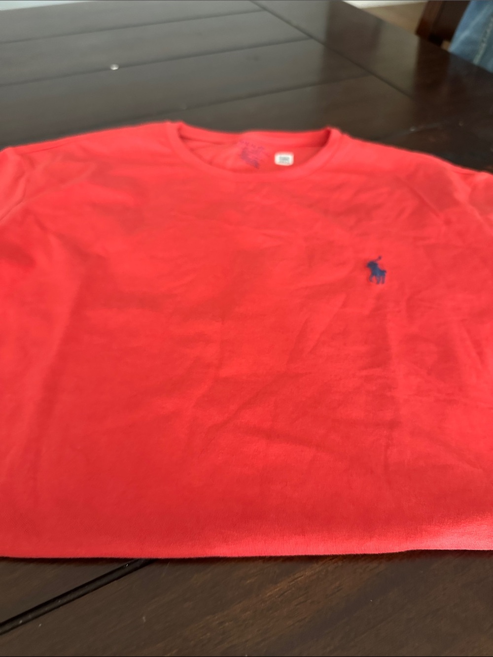 Polo by Ralph Lauren Red Short Sleeve Crewneck with Navy Pony